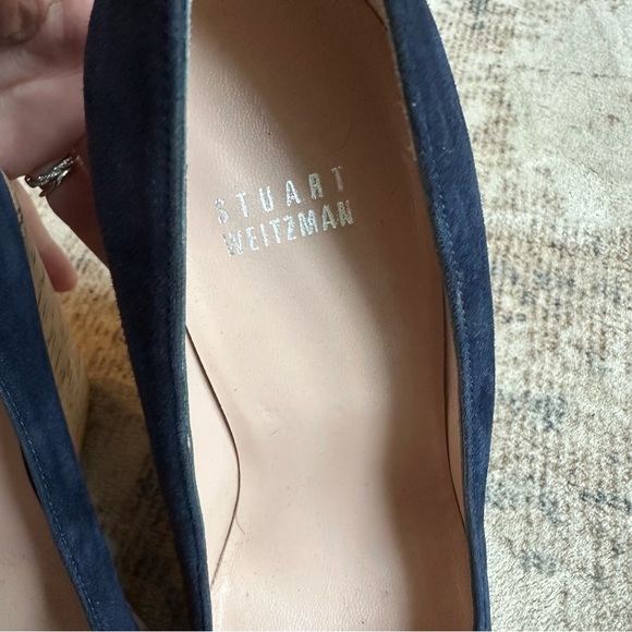 STUART‎ WEITZMAN
Corkswoon 7M Blue Suede Cork Platform Wedge ASO Kate Middleton - Picture 8 of 10